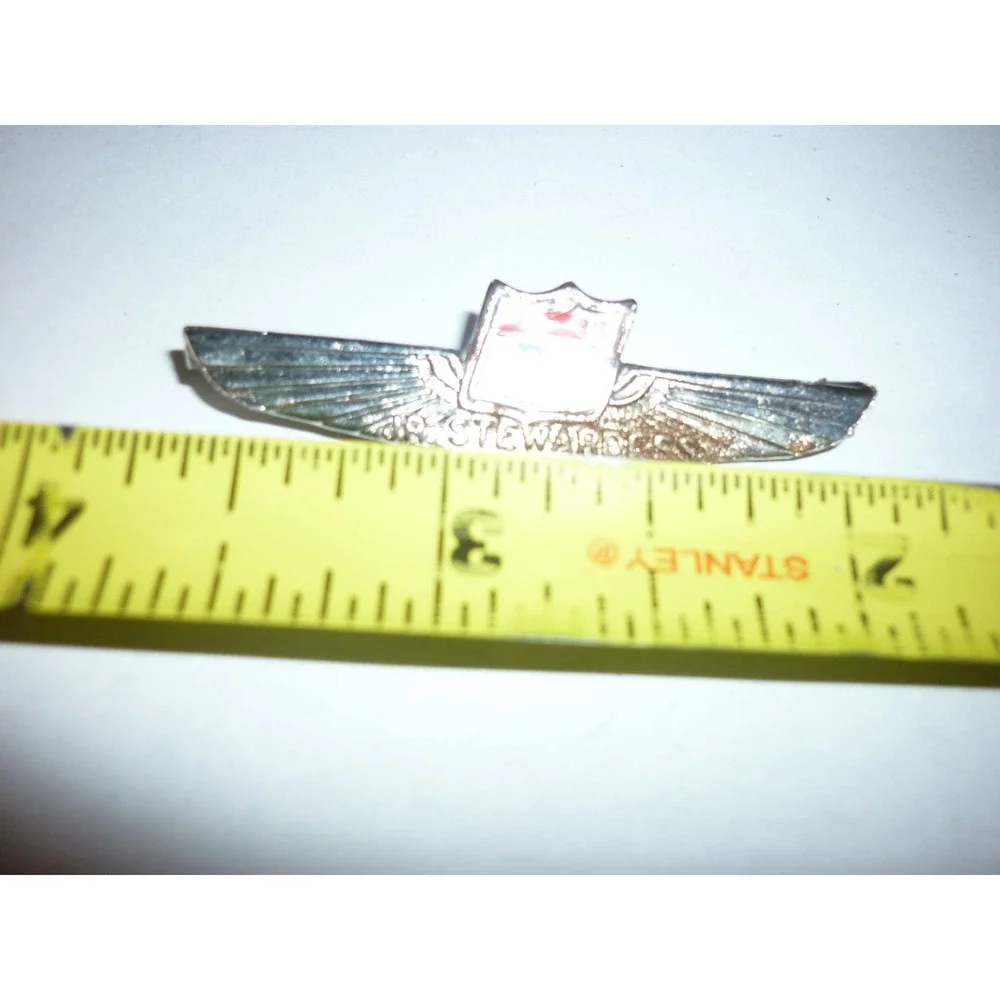 Vintage United Air Lines Jr. Stewardess Wing Pin Kinney Prov RI Aviation Badge